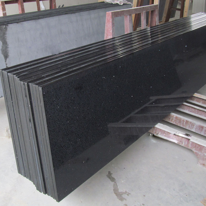 Sparkling Black Quartz Countertops